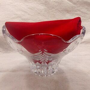 Celebrations by Mikasa Christmas Night Glass Footed Candy Bowl